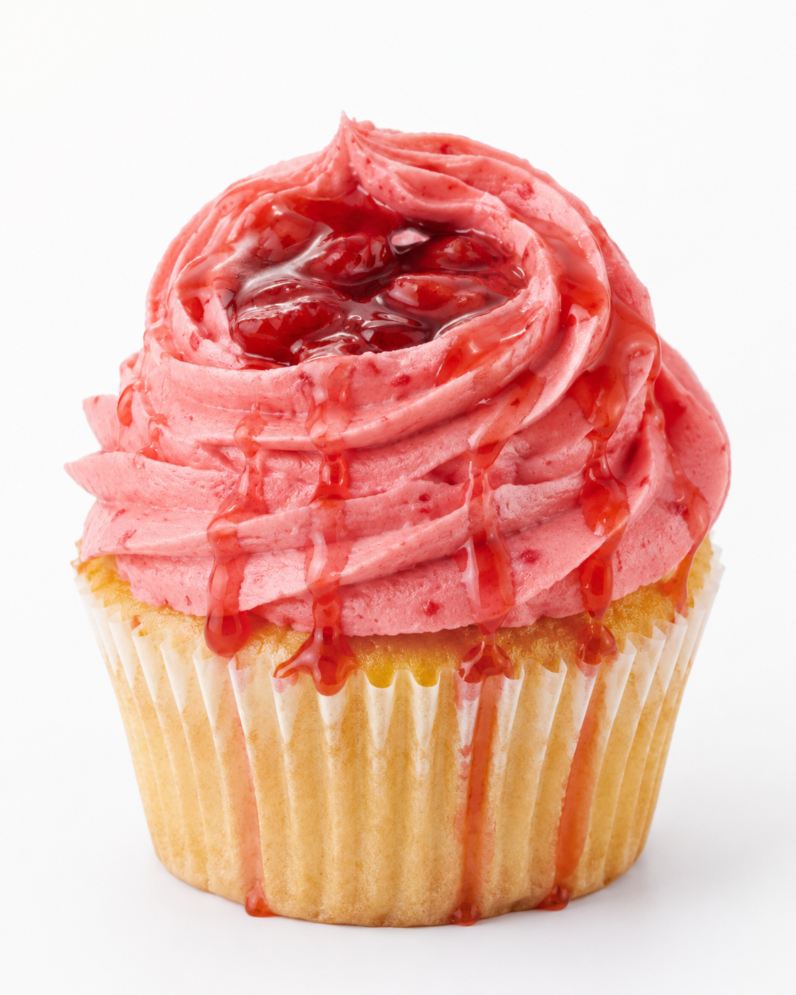 Red Strawberry Cupcake