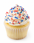 White Vanilla Sprinkle Cupcake